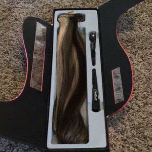 100% human hair Brown with blonde highlights